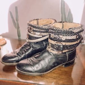 vintage upcycled boho booties